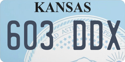 KS license plate 603DDX
