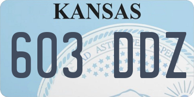 KS license plate 603DDZ