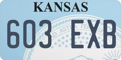 KS license plate 603EXB