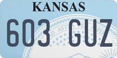 KS license plate 603GUZ