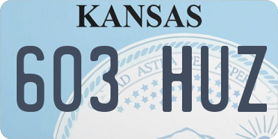 KS license plate 603HUZ