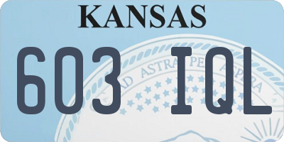 KS license plate 603IQL