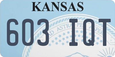 KS license plate 603IQT