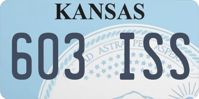 KS license plate 603ISS