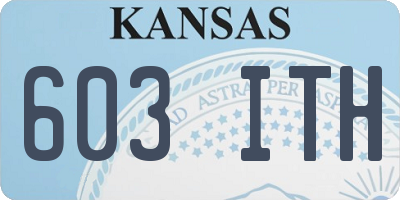 KS license plate 603ITH