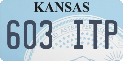 KS license plate 603ITP
