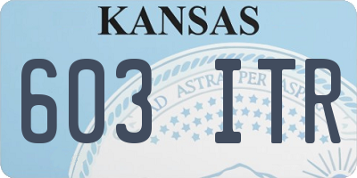 KS license plate 603ITR
