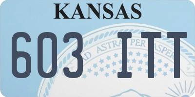 KS license plate 603ITT