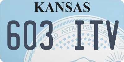 KS license plate 603ITV