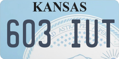 KS license plate 603IUT