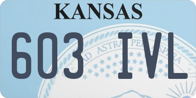 KS license plate 603IVL