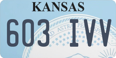 KS license plate 603IVV