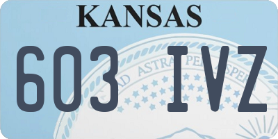 KS license plate 603IVZ