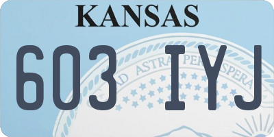 KS license plate 603IYJ