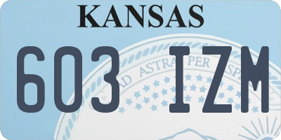 KS license plate 603IZM