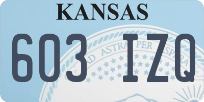 KS license plate 603IZQ