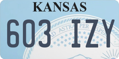 KS license plate 603IZY