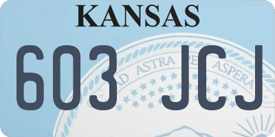 KS license plate 603JCJ