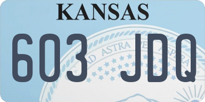 KS license plate 603JDQ
