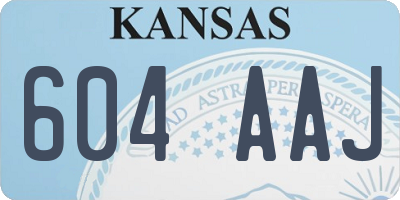 KS license plate 604AAJ