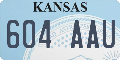 KS license plate 604AAU