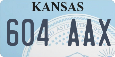 KS license plate 604AAX