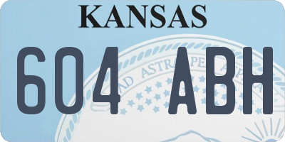 KS license plate 604ABH