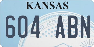 KS license plate 604ABN