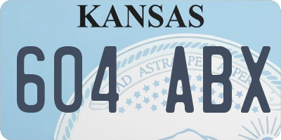KS license plate 604ABX