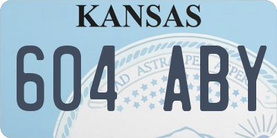 KS license plate 604ABY