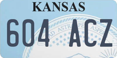 KS license plate 604ACZ
