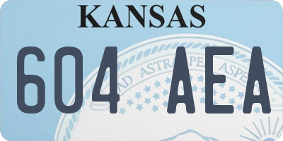 KS license plate 604AEA