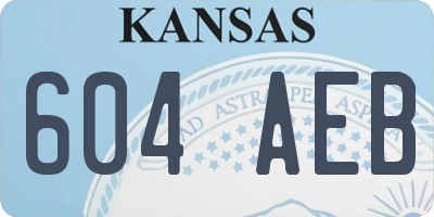 KS license plate 604AEB