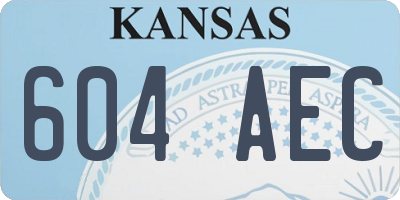 KS license plate 604AEC