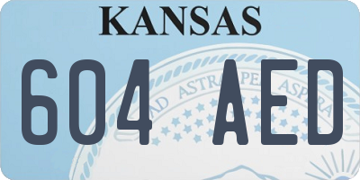 KS license plate 604AED