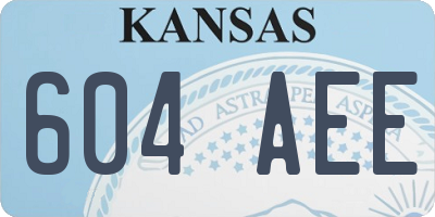 KS license plate 604AEE