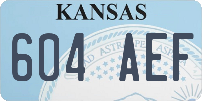 KS license plate 604AEF