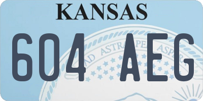KS license plate 604AEG