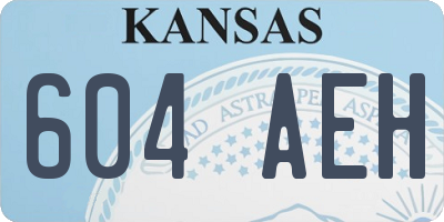 KS license plate 604AEH