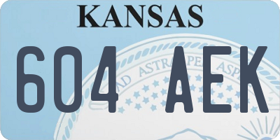 KS license plate 604AEK