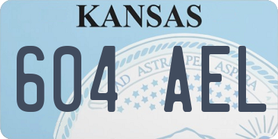 KS license plate 604AEL