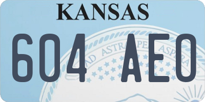 KS license plate 604AEO