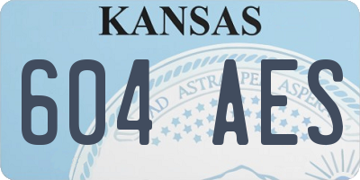 KS license plate 604AES