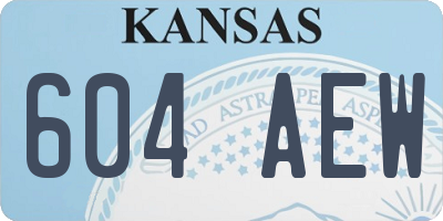 KS license plate 604AEW
