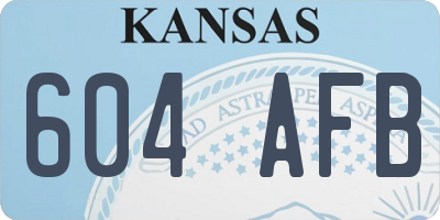 KS license plate 604AFB