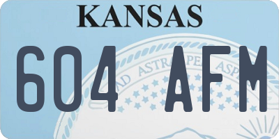 KS license plate 604AFM