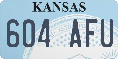 KS license plate 604AFU