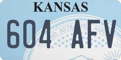 KS license plate 604AFV