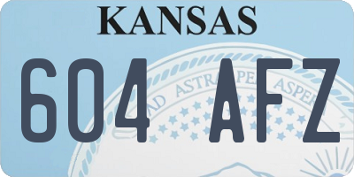 KS license plate 604AFZ