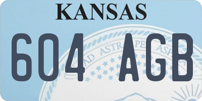 KS license plate 604AGB